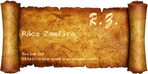 Rácz Zamfira névjegykártya